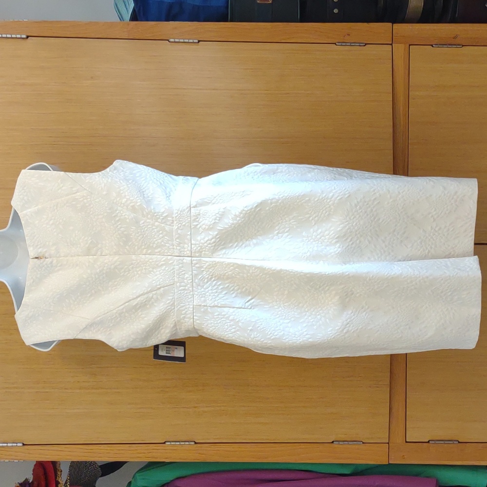 NWOT White "Ivy" Sleeveless Dress SZ 10 By Ellen Tracy - Picture 2 of 11